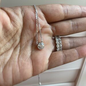 Certified Lab diamond solitaire necklace -1 carat